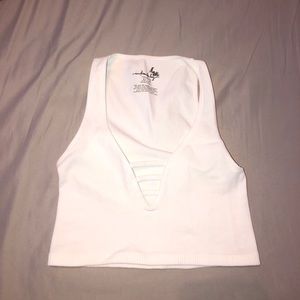 White Free People crop top